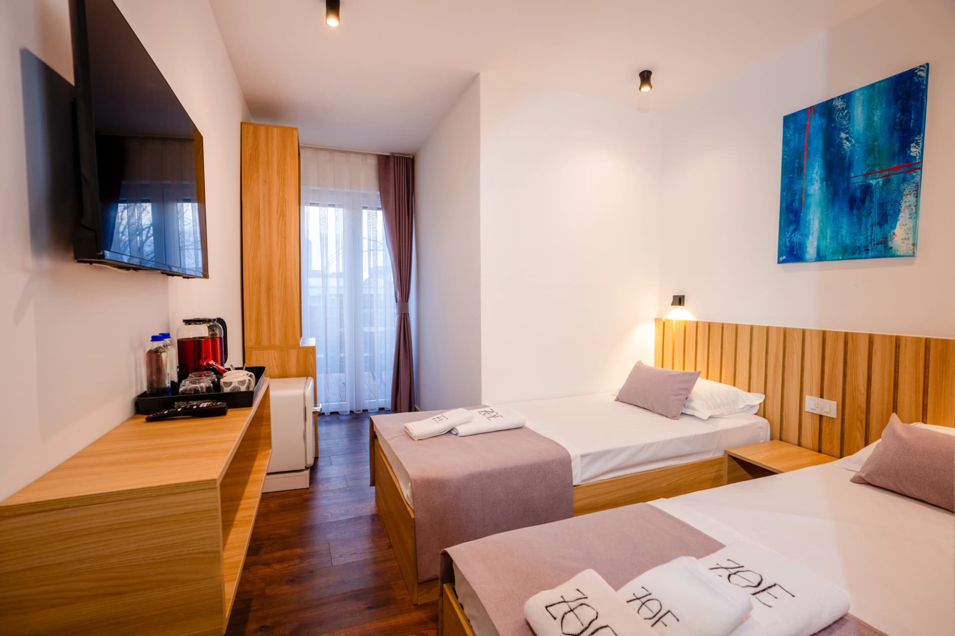 Urban Twin Balcony at ZOE Hotel Prishtina